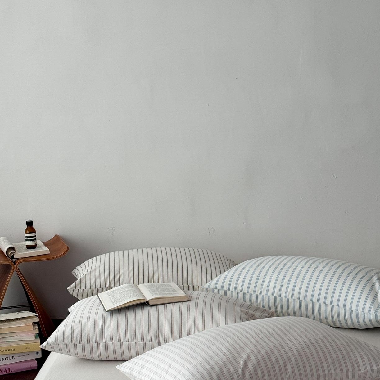 91家纺网 家纺一手货源 找家纺 （总）蜜宿 2026新款全棉纯棉水洗棉枕套单品枕套枕套单件-竖条纹