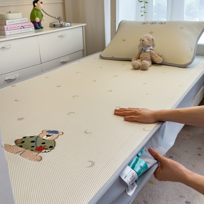 凯罗 2026新款A类凉豆豆学生宿舍用床席可水洗凉席席子床笠款 呆酱熊-床笠款