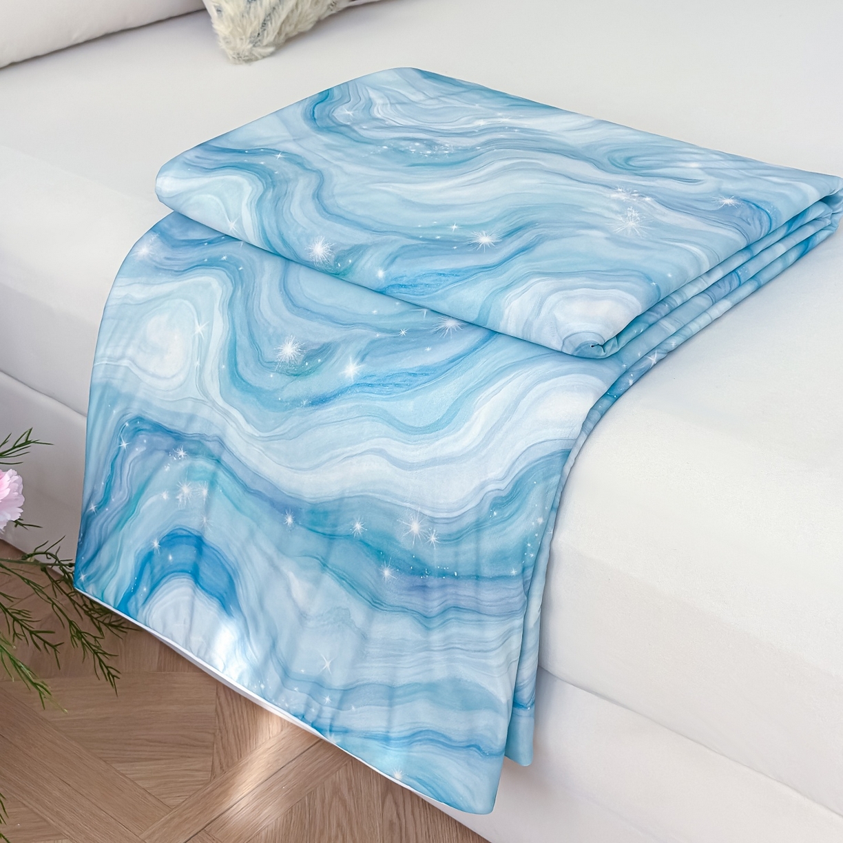 归属 2026春夏新款数码印花凉感丝夏被夏凉被空调被系列 星河