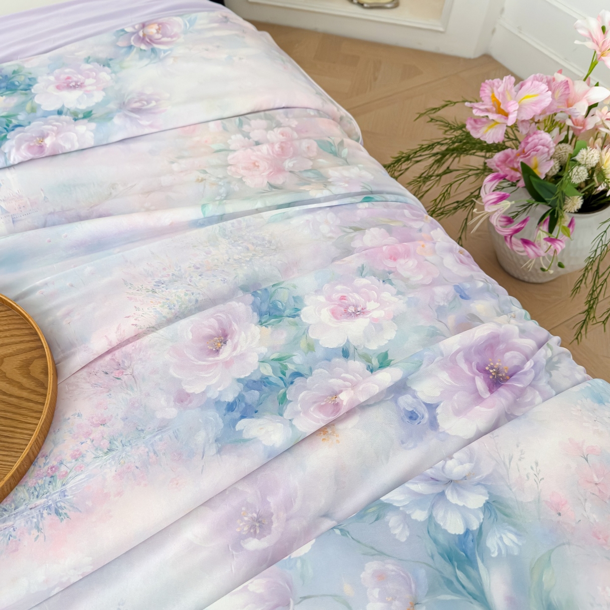 91家纺网 家纺一手货源 找家纺 归属 2026春夏新款数码印花凉感丝夏被夏凉被空调被系列 盈语