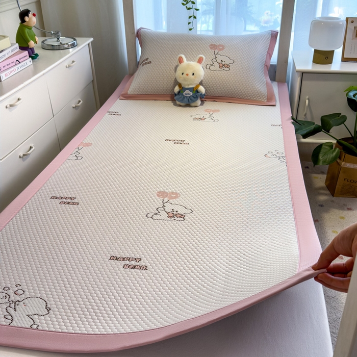 91家纺网 家纺一手货源 找家纺 （总）凯罗 2026新款A类凉豆豆学生宿舍用床席可水洗凉席席子床席款