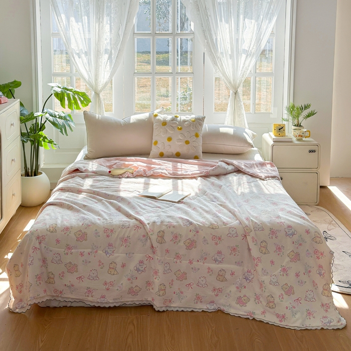 91家纺网 家纺一手货源 找家纺 （总）云玲时尚 2026新款木棉皱皱纱夏被被子被芯