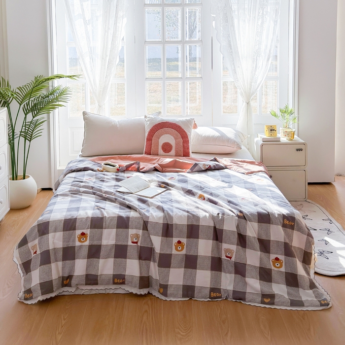 91家纺网 家纺一手货源 找家纺 （总）云玲时尚 2026新款木棉皱皱纱夏被被子被芯