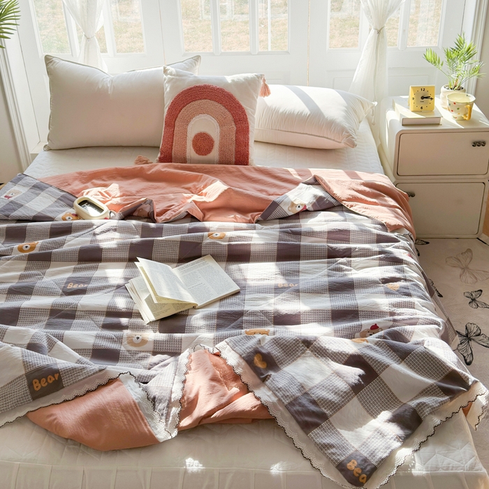 91家纺网 家纺一手货源 找家纺 （总）云玲时尚 2026新款木棉皱皱纱夏被被子被芯