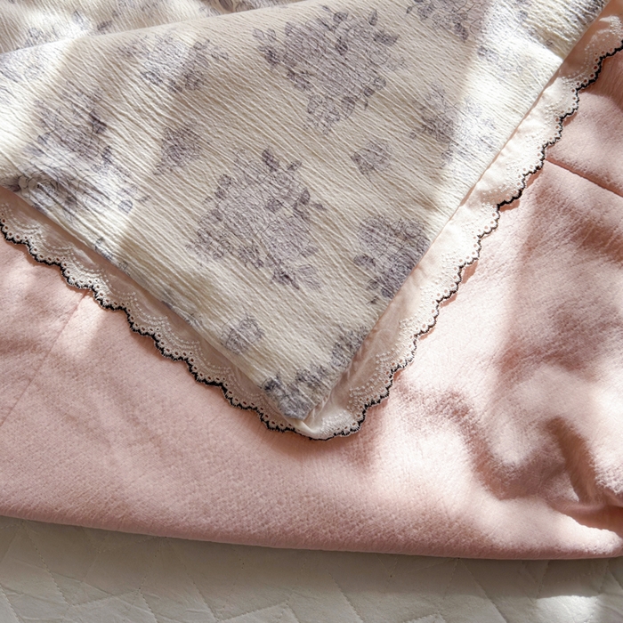 91家纺网 家纺一手货源 找家纺 云玲时尚 2026新款木棉皱皱纱夏被被子被芯 花惜止