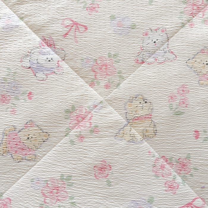 91家纺网 家纺一手货源 找家纺 云玲时尚 2026新款木棉皱皱纱夏被被子被芯 泡芙小熊