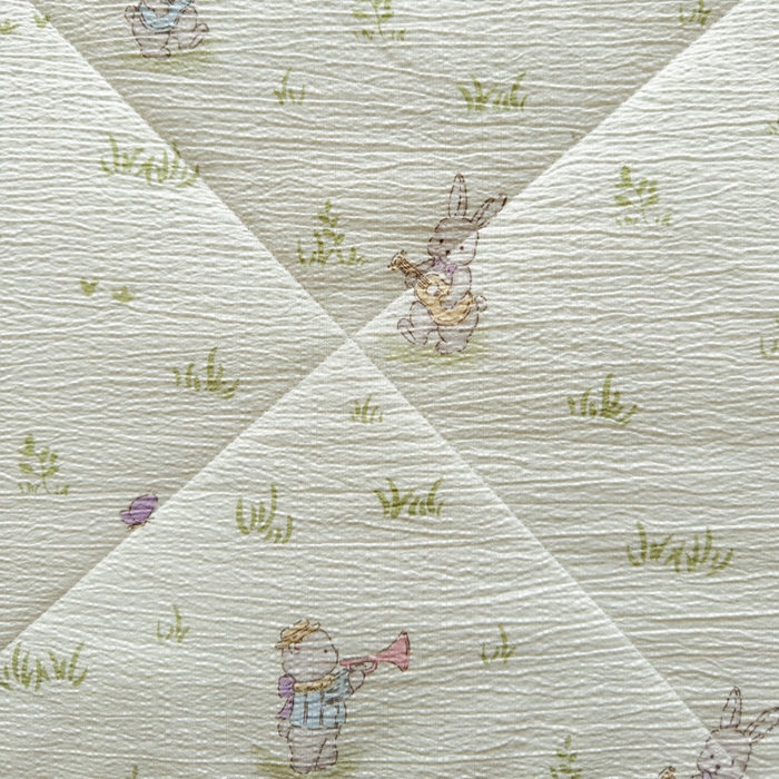 91家纺网 家纺一手货源 找家纺 云玲时尚 2026新款木棉皱皱纱夏被被子被芯 兔宝果园