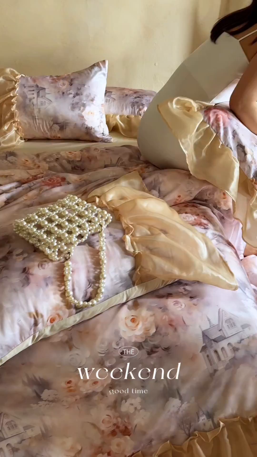 91家纺网 家纺一手货源 找家纺 艾米家居 2026春夏新款花边款法式天丝棉冰丝系列四件套提供买家秀 秘密花园花边款