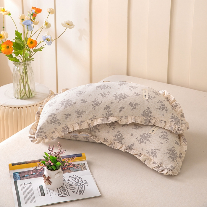 91家纺网 家纺一手货源 找家纺 梦莱家纺 2026新款月牙形儿童棉麻荞麦枕枕头枕芯 1号月牙枕