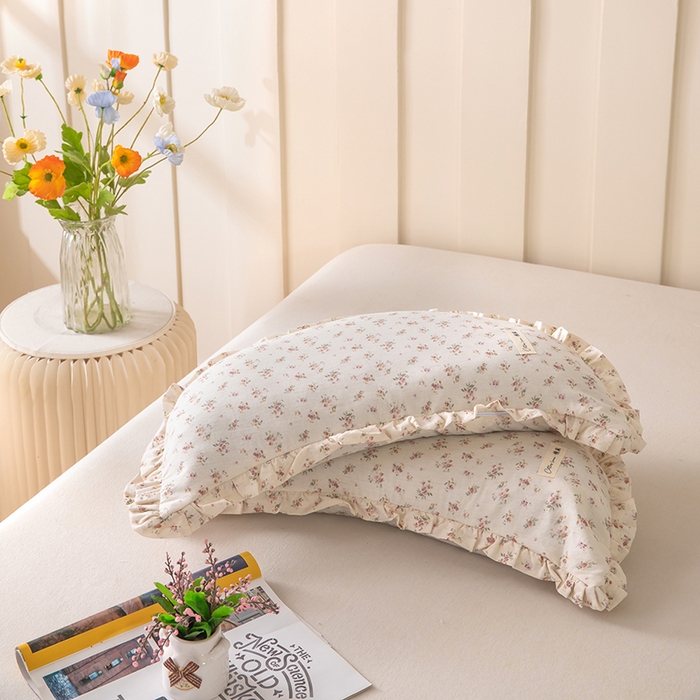 91家纺网 家纺一手货源 找家纺 梦莱家纺 2026新款月牙形儿童棉麻荞麦枕枕头枕芯 2号月牙枕