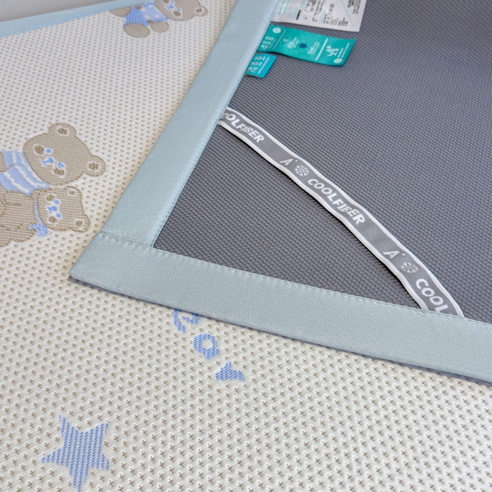 91家纺网 家纺一手货源 找家纺 凯罗 2026新款A类凉豆豆学生宿舍用床席可水洗凉席席子床席款 布丁萌萌熊-床席款