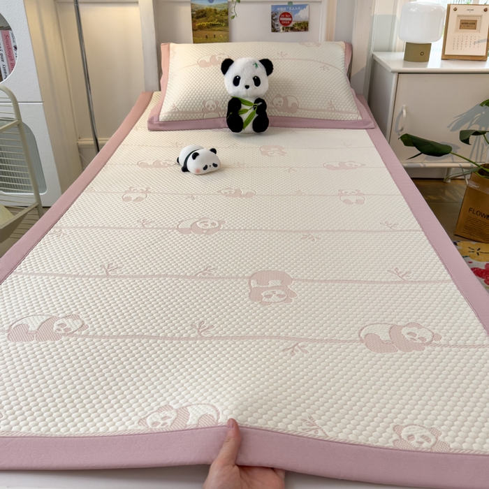 凯罗 2026新款A类凉豆豆学生宿舍用床席可水洗凉席席子床席款 敦敦熊-粉-床席款
