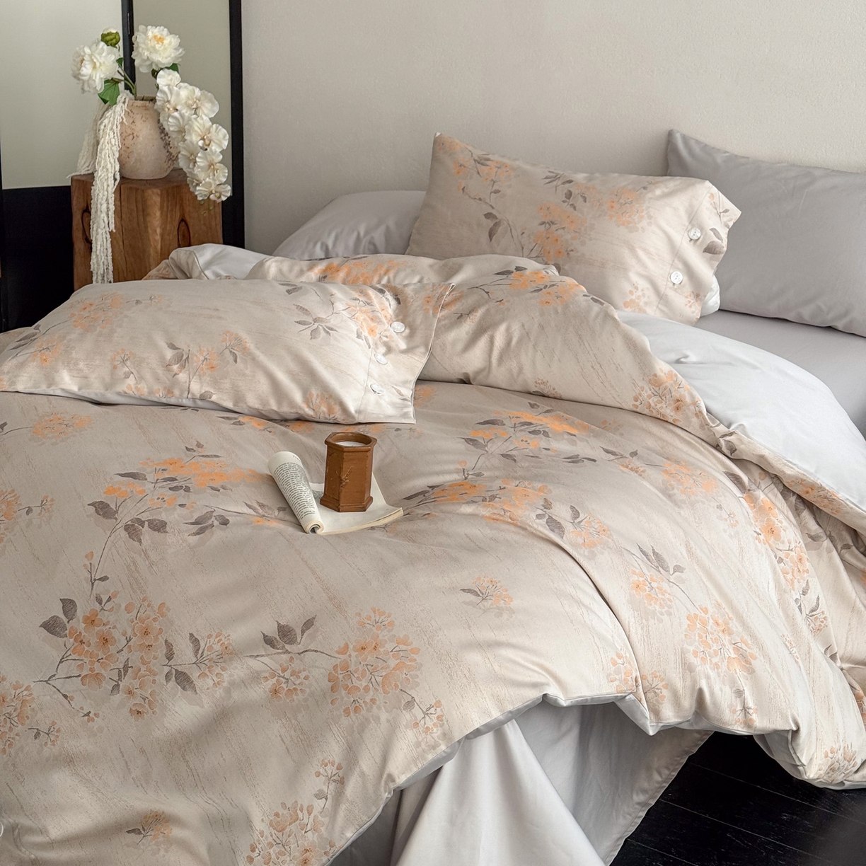 91家纺网 家纺一手货源 找家纺 （总）华超针织 2026新款100S纽扣款色织提花四件套-神秘香氛