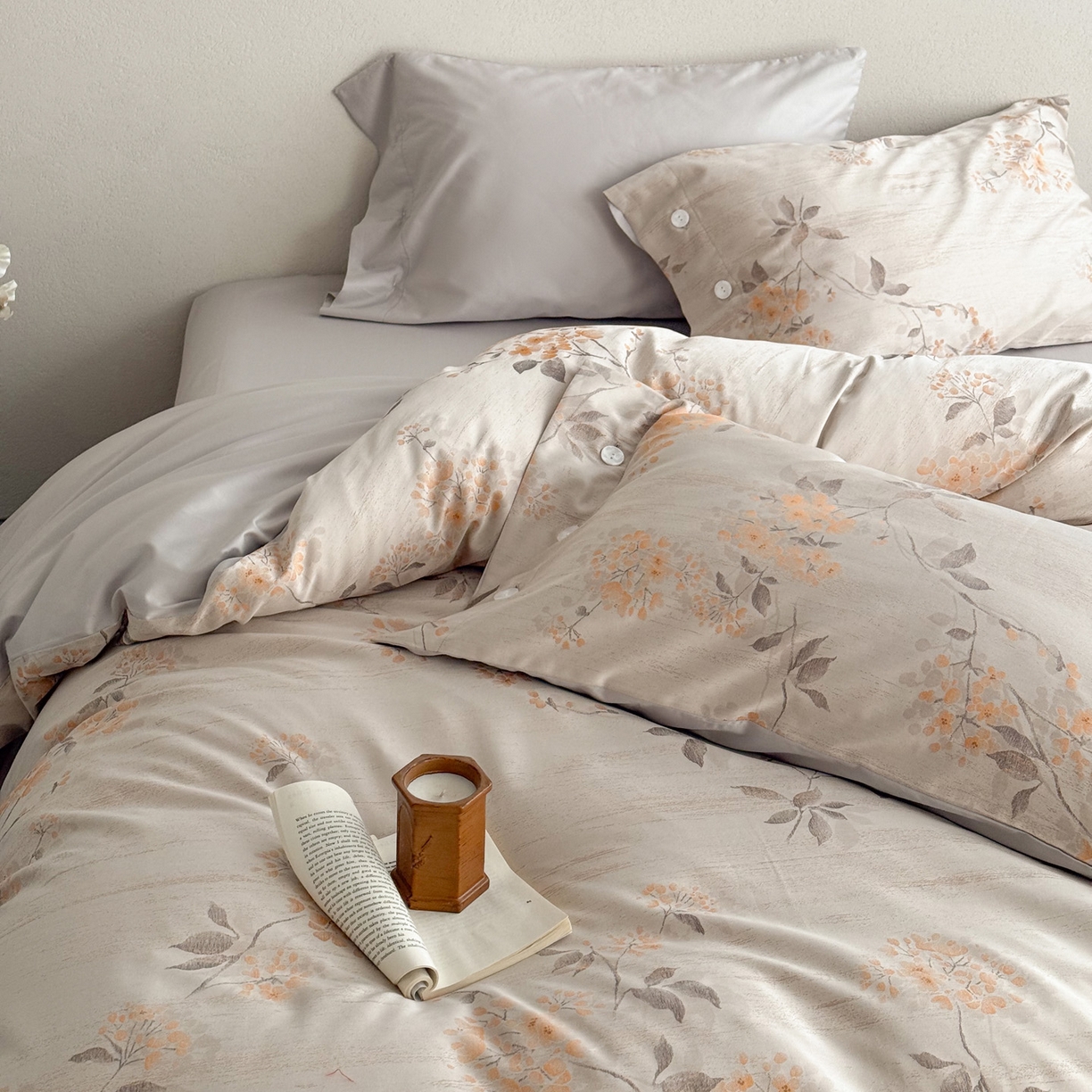 91家纺网 家纺一手货源 找家纺 （总）华超针织 2026新款100S纽扣款色织提花四件套-神秘香氛