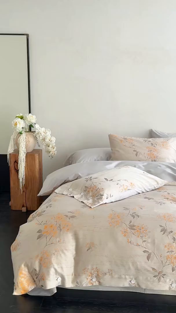 91家纺网 家纺一手货源 找家纺 （总）华超针织 2026新款100S纽扣款色织提花四件套-神秘香氛