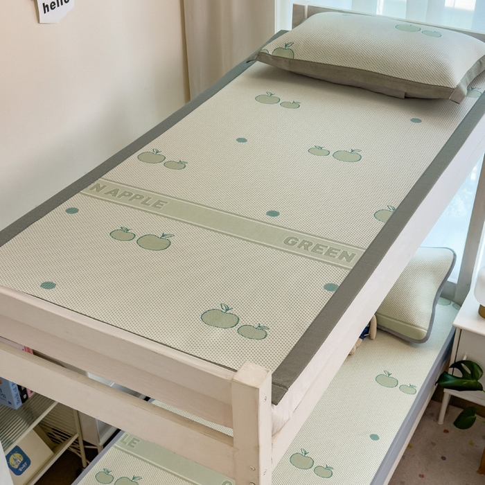 91家纺网 家纺一手货源 找家纺 凯罗 2026新款A类凉豆豆学生宿舍用床席可水洗凉席席子床席款 青苹果乐园-床席款