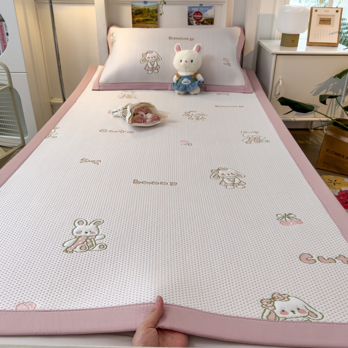 凯罗 2026新款A类凉豆豆学生宿舍用床席可水洗凉席席子床席款 兔叽乖乖-床席款