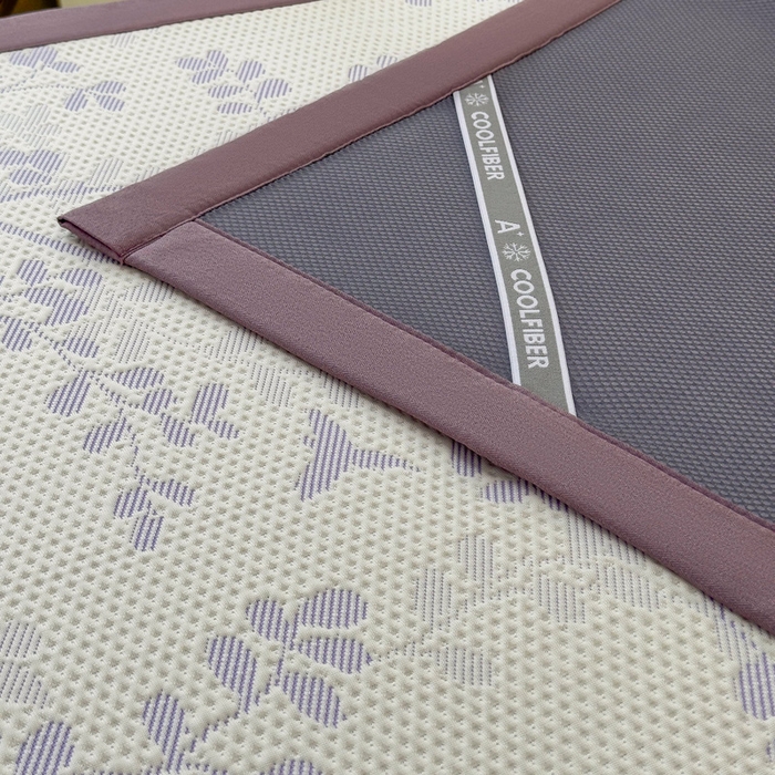 91家纺网 家纺一手货源 找家纺 凯罗 2026新款A类凉豆豆学生宿舍用床席可水洗凉席席子床席款 纤藤集-紫-床席款