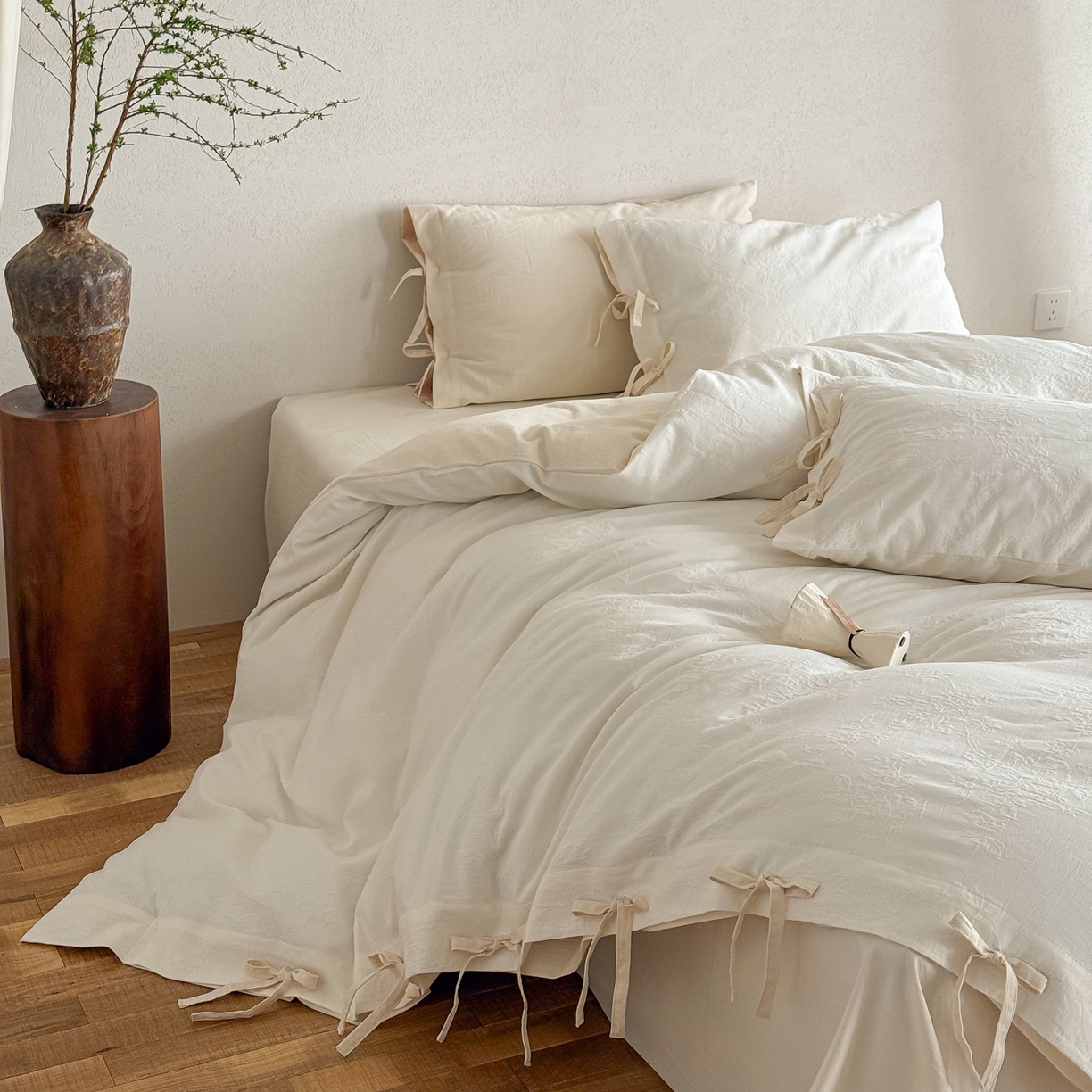 91家纺网 家纺一手货源 找家纺 （总）华超针织 2026新款全棉厚织提花四件套-花团锦簇