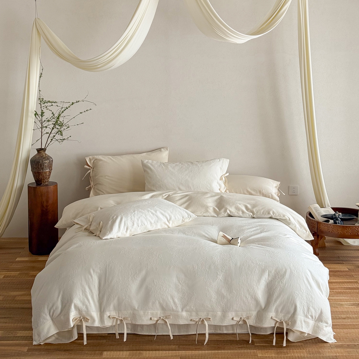 91家纺网 家纺一手货源 找家纺 （总）华超针织 2026新款全棉厚织提花四件套-花团锦簇