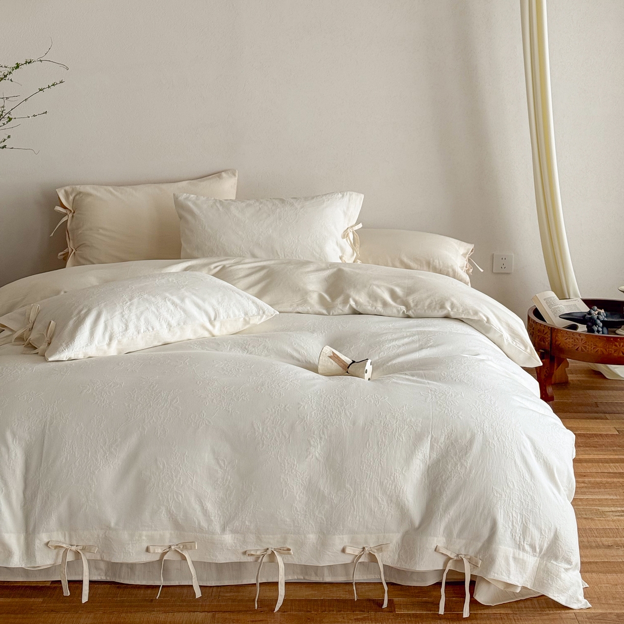 91家纺网 家纺一手货源 找家纺 （总）华超针织 2026新款全棉厚织提花四件套-花团锦簇