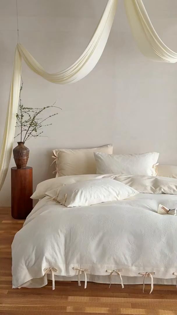 91家纺网 家纺一手货源 找家纺 （总）华超针织 2026新款全棉厚织提花四件套-花团锦簇