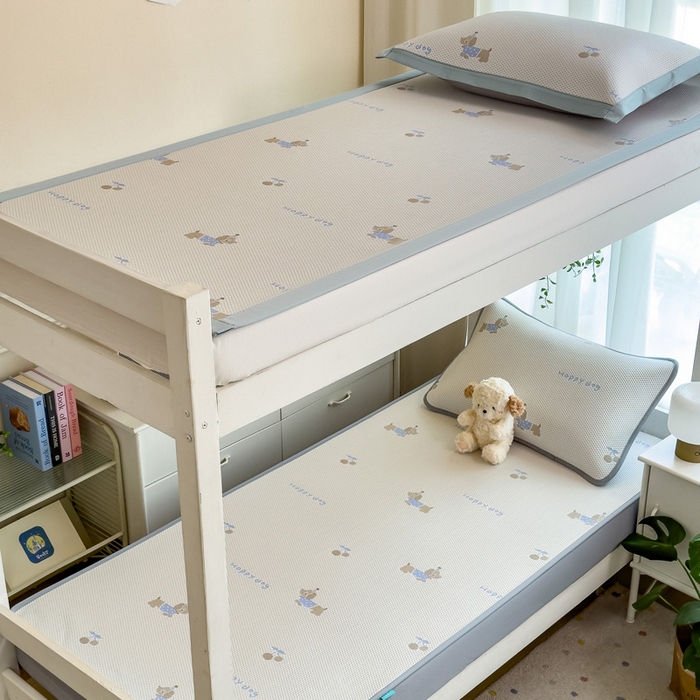 91家纺网 家纺一手货源 找家纺 凯罗 2026新款A类凉豆豆学生宿舍用床席可水洗凉席席子床席款 小萌狗-床席款