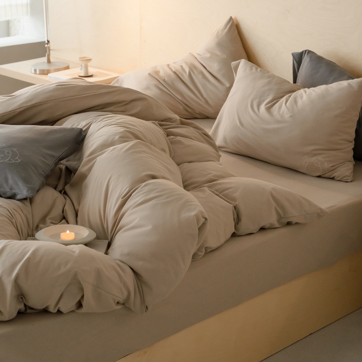 91家纺网 家纺一手货源 找家纺 （总）华超针织 2026新款全棉天竺棉针织刺绣四件套-猪事顺利