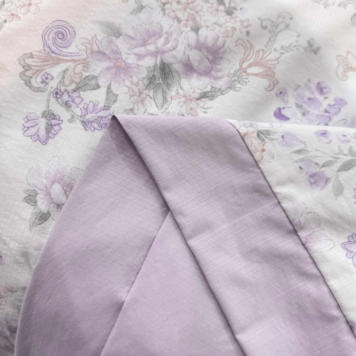 91家纺网 家纺一手货源 找家纺 归属 2026新款凉感天丝棉夏被夏凉被空调被夏被四件套系列 佳期紫