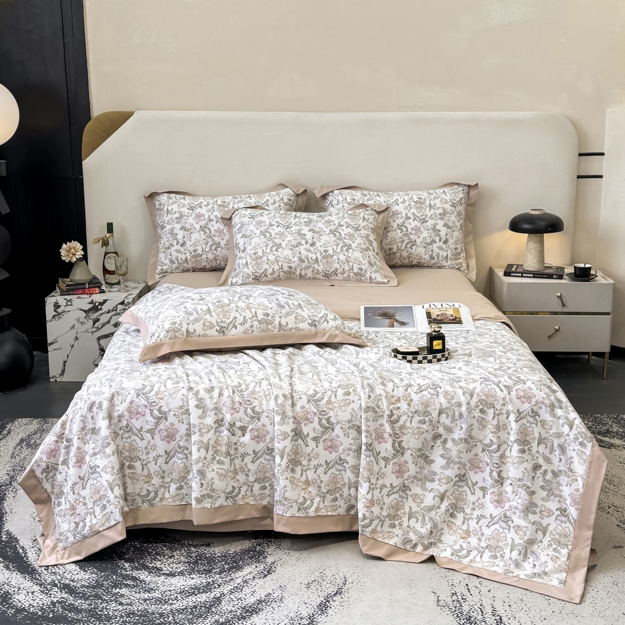 91家纺网 家纺一手货源 找家纺 归属 2026新款凉感天丝棉夏被夏凉被空调被夏被四件套系列 凯西亚