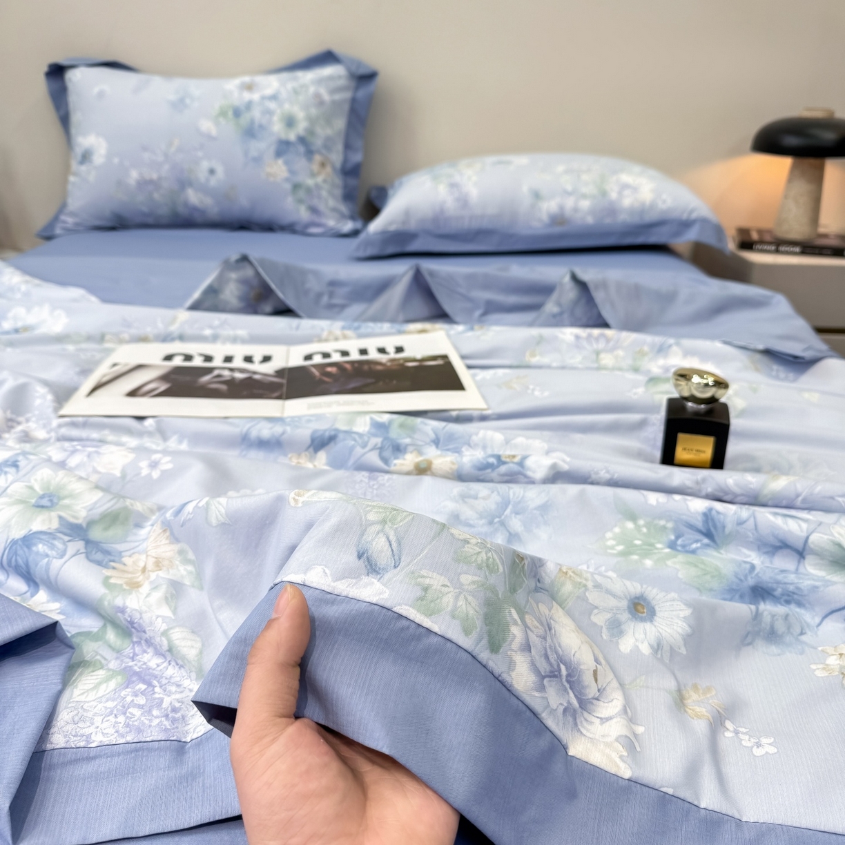 91家纺网 家纺一手货源 找家纺 归属 2026新款凉感天丝棉夏被夏凉被空调被夏被四件套系列 水韵紫