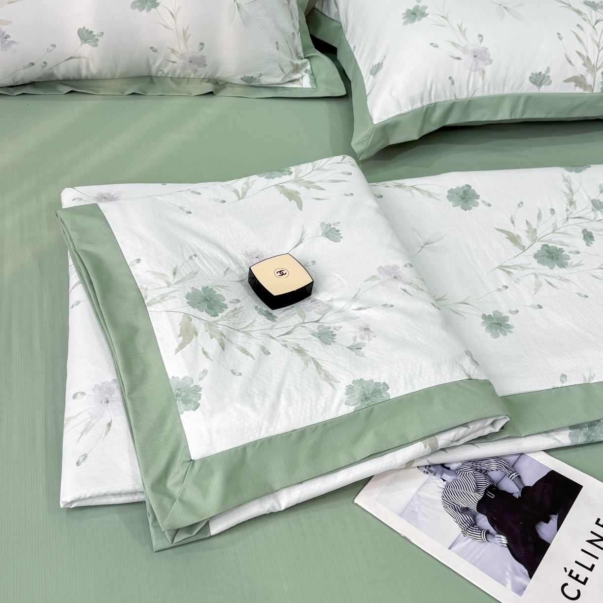 归属 2026新款凉感天丝棉夏被夏凉被空调被夏被四件套系列 温岚绿