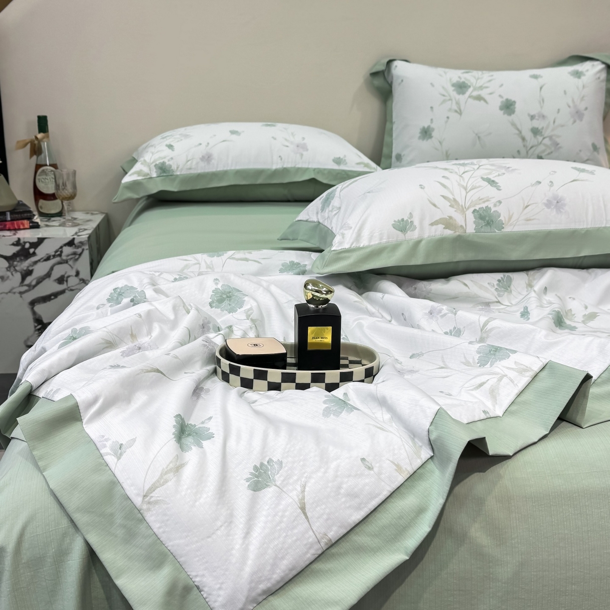 91家纺网 家纺一手货源 找家纺 归属 2026新款凉感天丝棉夏被夏凉被空调被夏被四件套系列 温岚绿