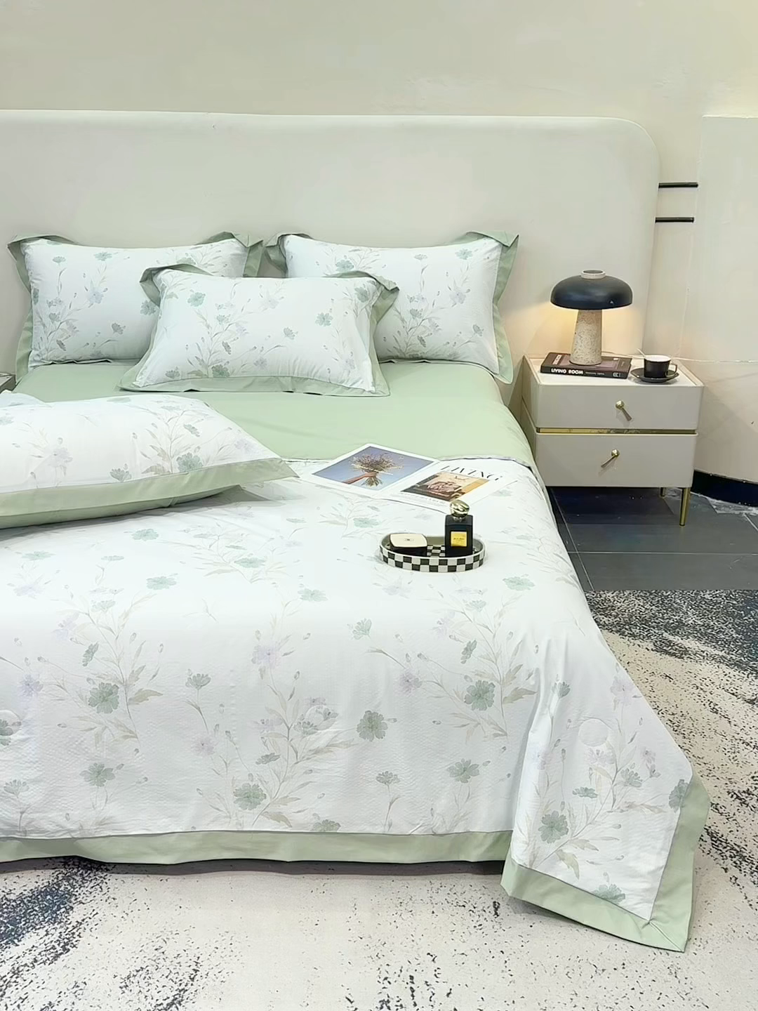 91家纺网 家纺一手货源 找家纺 归属 2026新款凉感天丝棉夏被夏凉被空调被夏被四件套系列 温岚绿