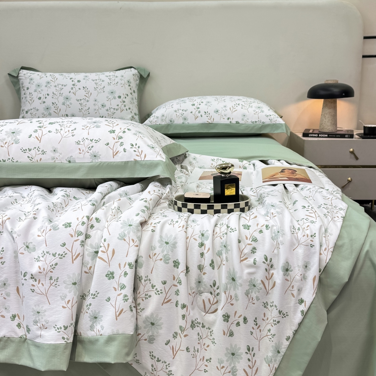 91家纺网 家纺一手货源 找家纺 归属 2026新款凉感天丝棉夏被夏凉被空调被夏被四件套系列 新芽儿