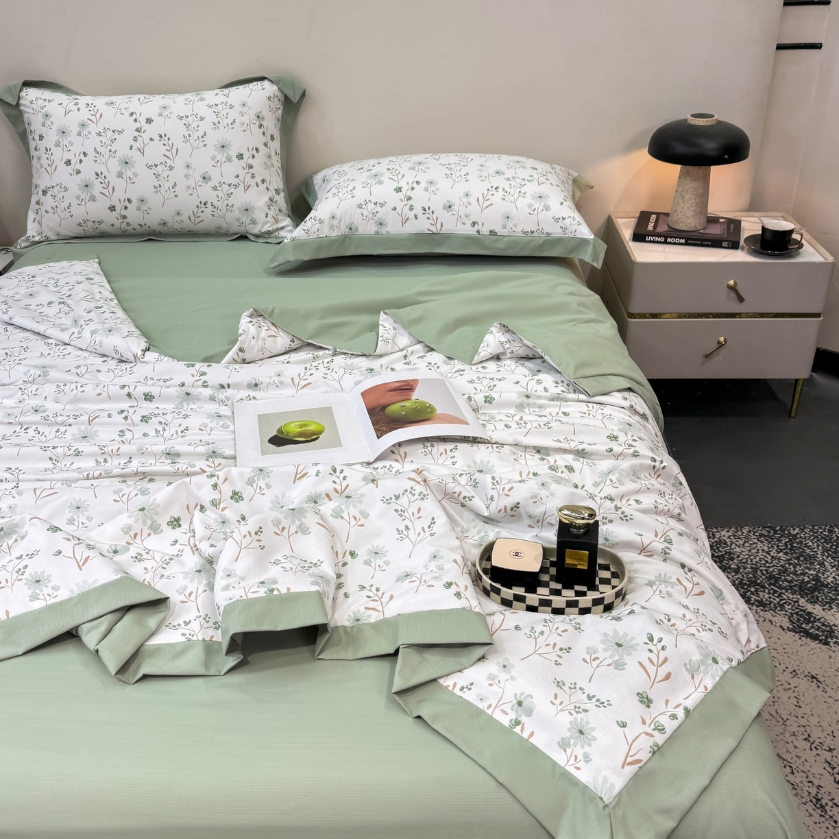 91家纺网 家纺一手货源 找家纺 归属 2026新款凉感天丝棉夏被夏凉被空调被夏被四件套系列 新芽儿