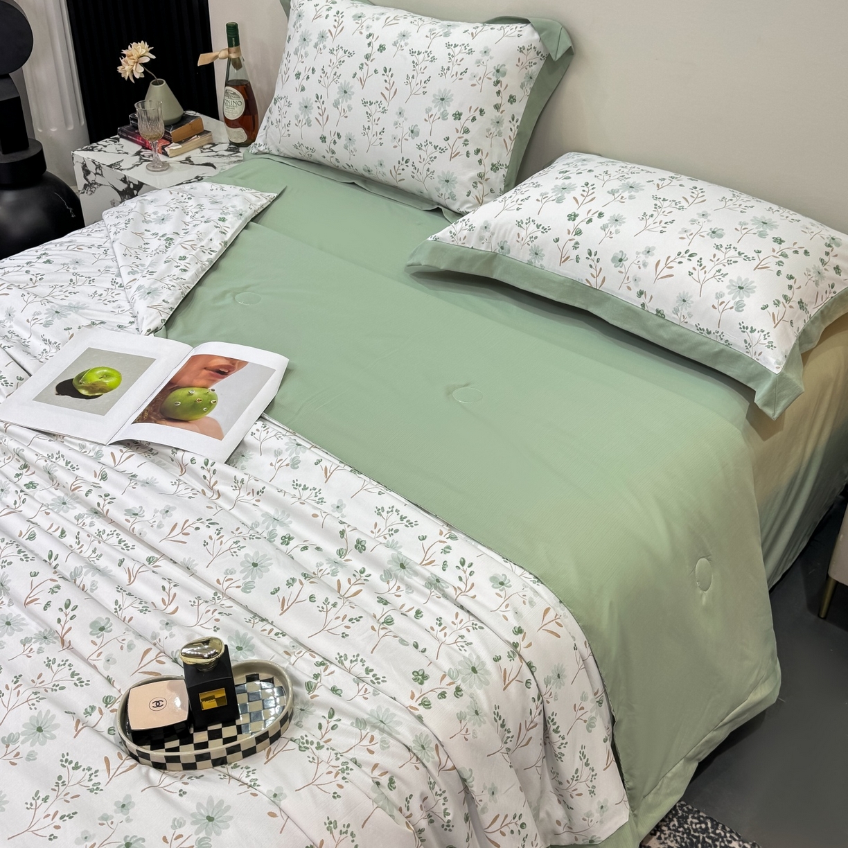 91家纺网 家纺一手货源 找家纺 归属 2026新款凉感天丝棉夏被夏凉被空调被夏被四件套系列 新芽儿