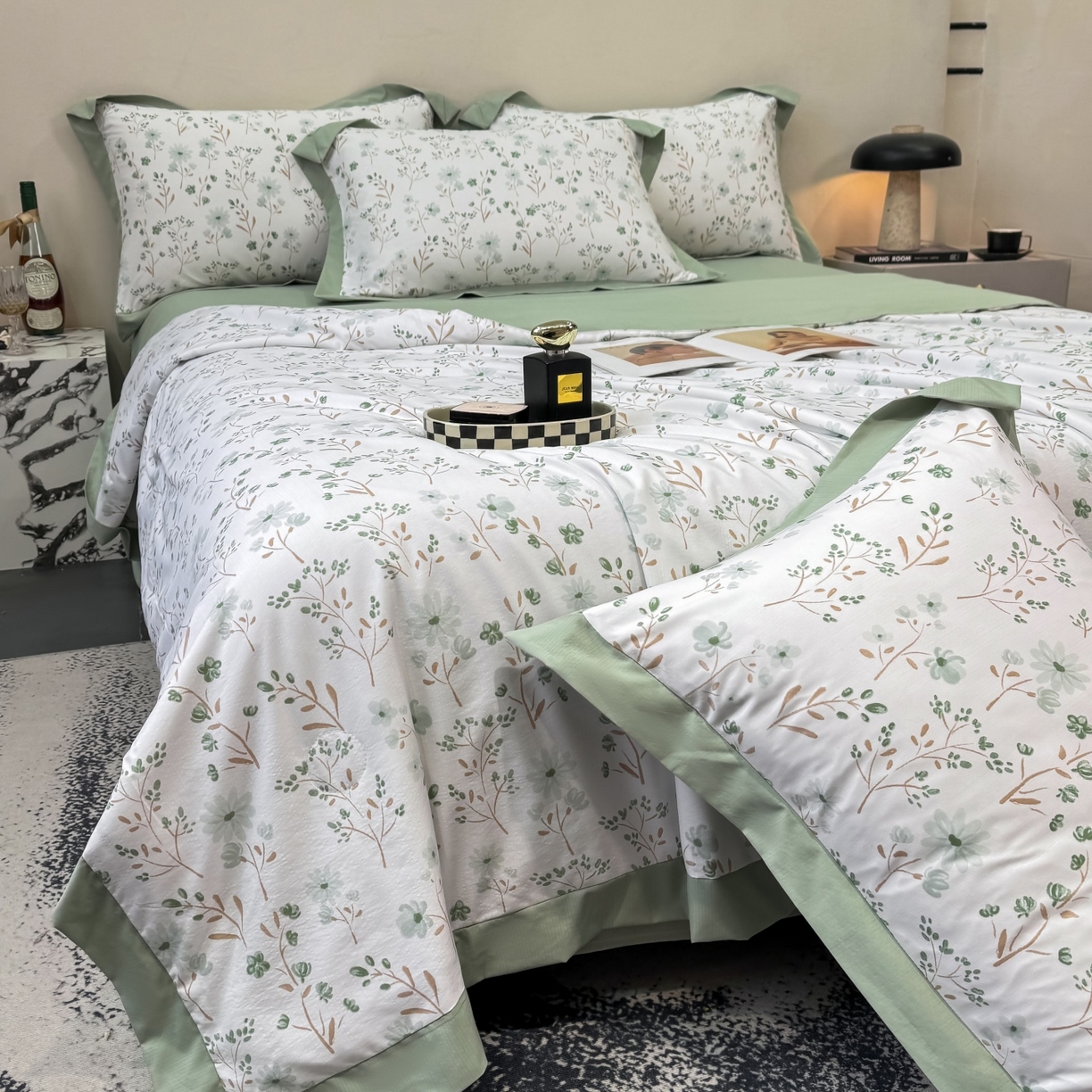 91家纺网 家纺一手货源 找家纺 归属 2026新款凉感天丝棉夏被夏凉被空调被夏被四件套系列 新芽儿