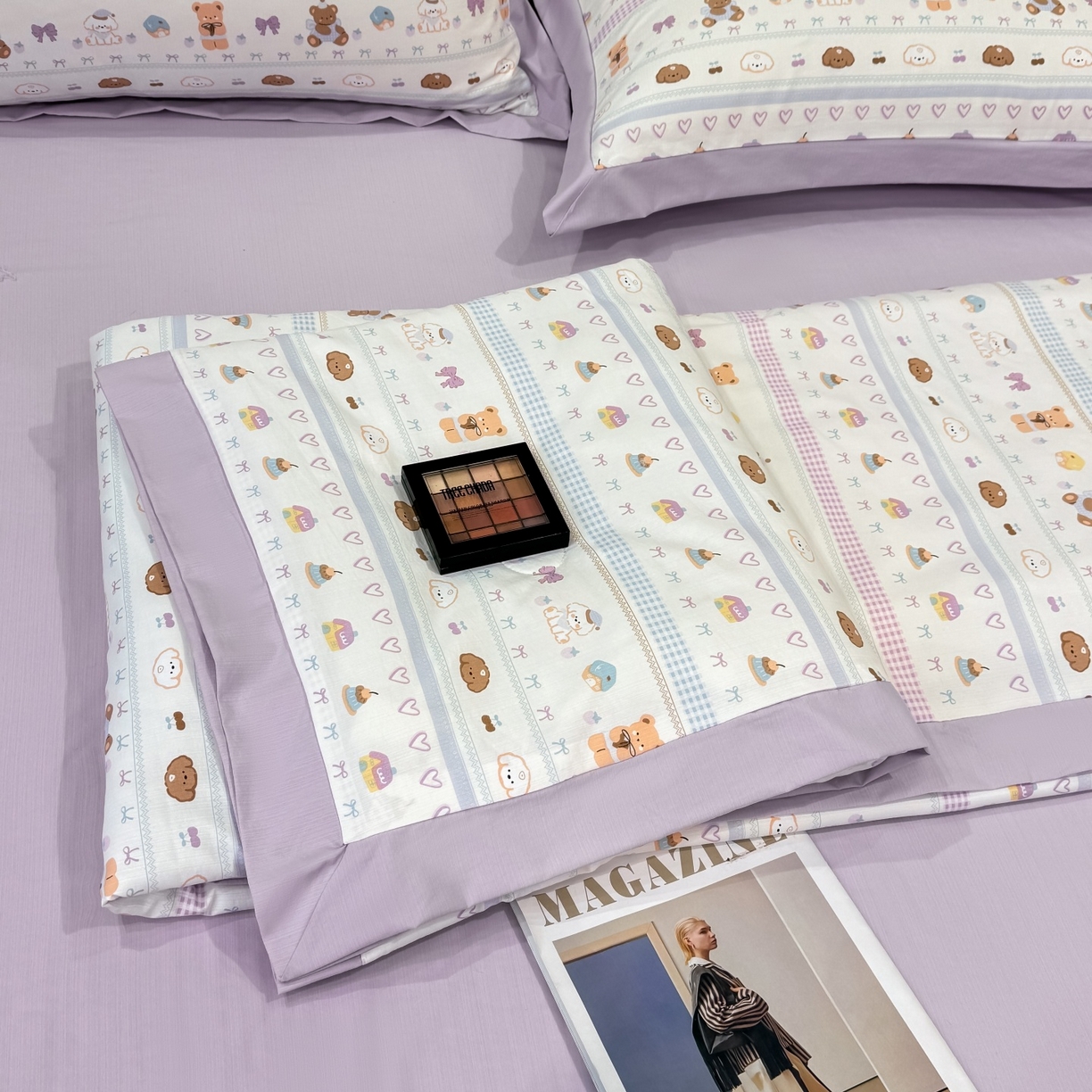 归属 2026新款凉感天丝棉夏被夏凉被空调被夏被四件套系列 熊聚会