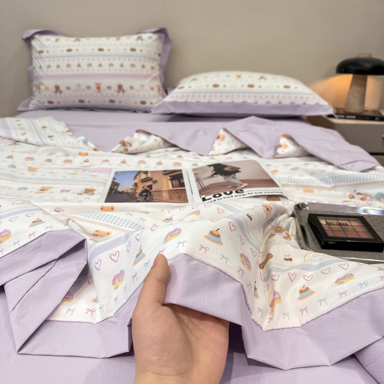 91家纺网 家纺一手货源 找家纺 归属 2026新款凉感天丝棉夏被夏凉被空调被夏被四件套系列 熊聚会