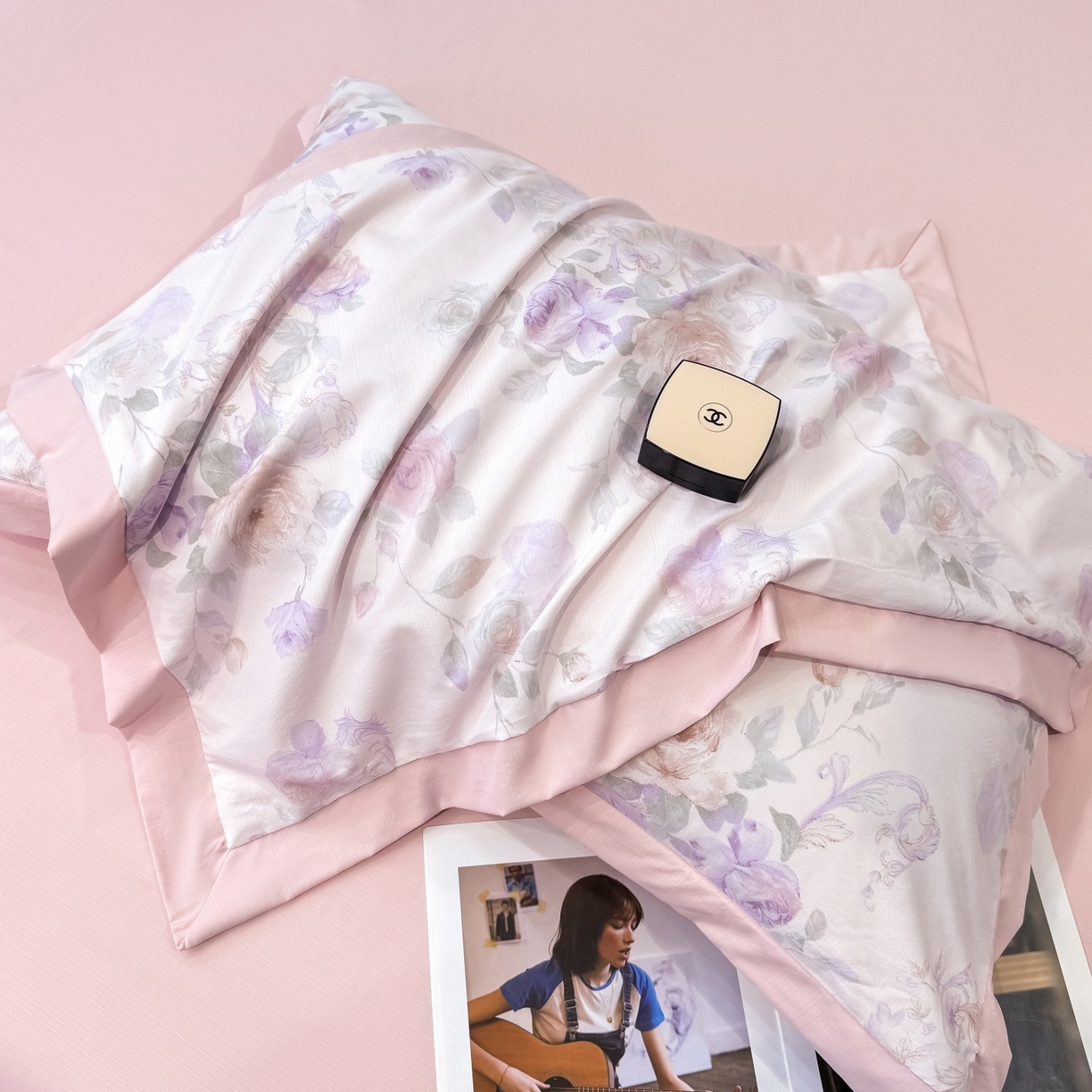 91家纺网 家纺一手货源 找家纺 归属 2026新款凉感天丝棉夏被夏凉被空调被夏被四件套系列 伊莉莎（粉）