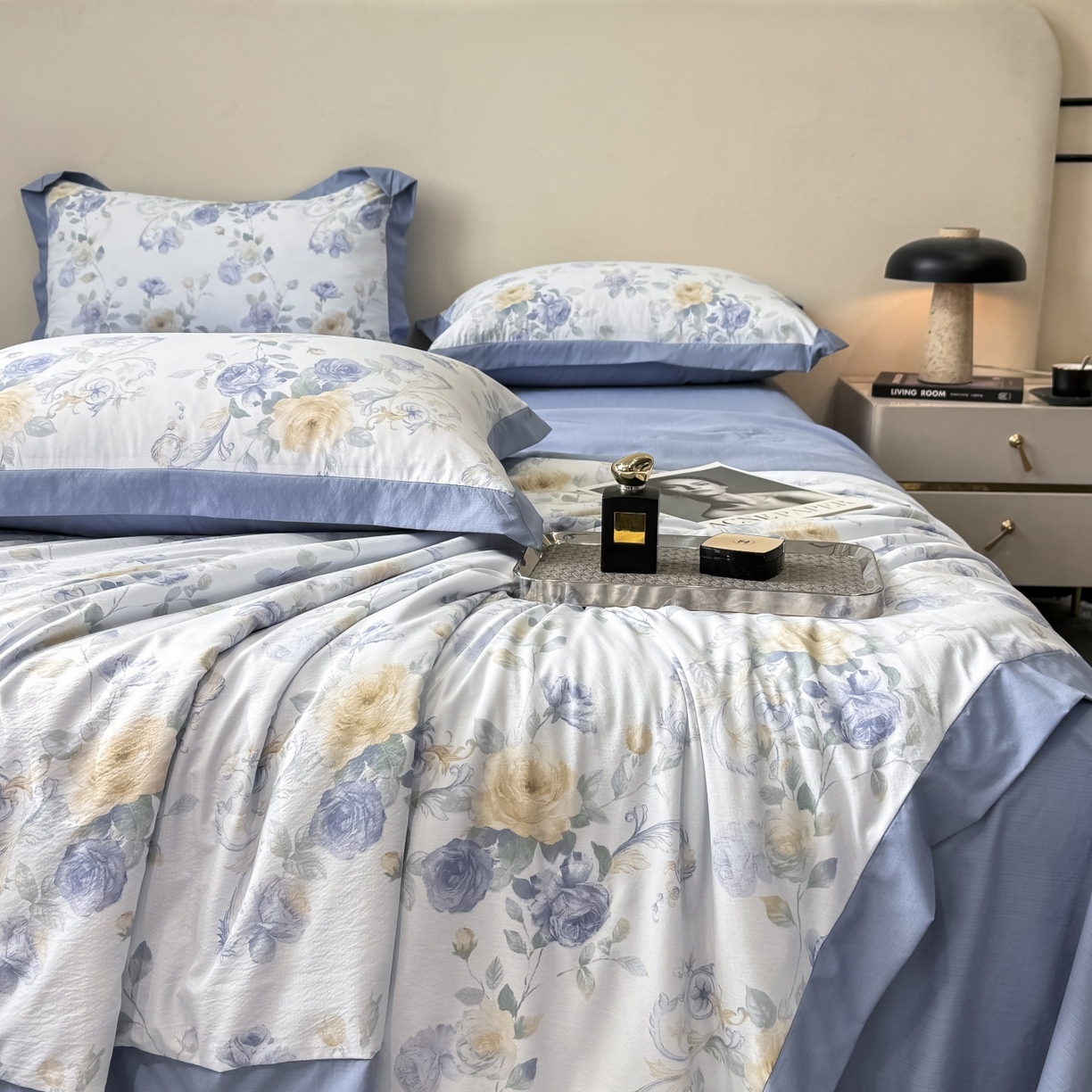 91家纺网 家纺一手货源 找家纺 归属 2026新款凉感天丝棉夏被夏凉被空调被夏被四件套系列 伊莉莎（绿）