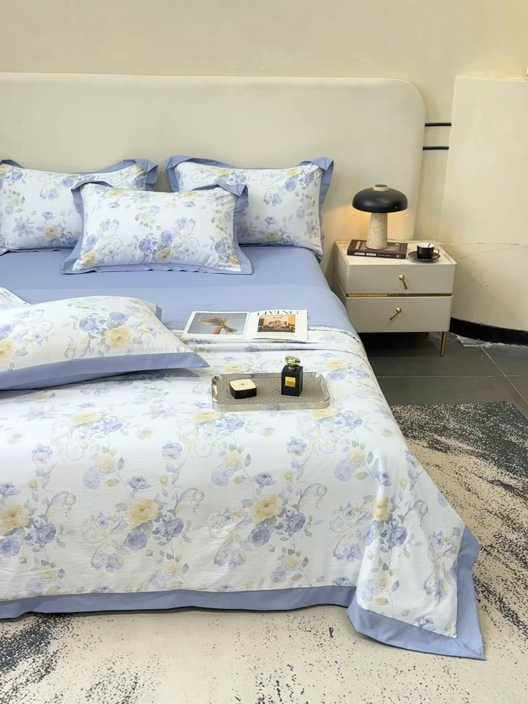 91家纺网 家纺一手货源 找家纺 归属 2026新款凉感天丝棉夏被夏凉被空调被夏被四件套系列 伊莉莎（绿）