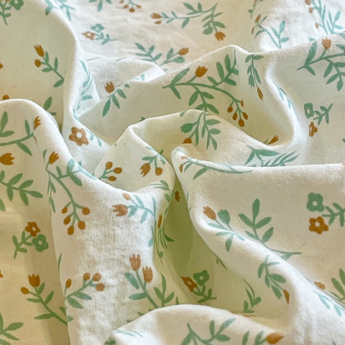 91家纺网 家纺一手货源 找家纺 尚美 2026新款法式复古大花边仿棉床盖四件套 萌萌兔绿