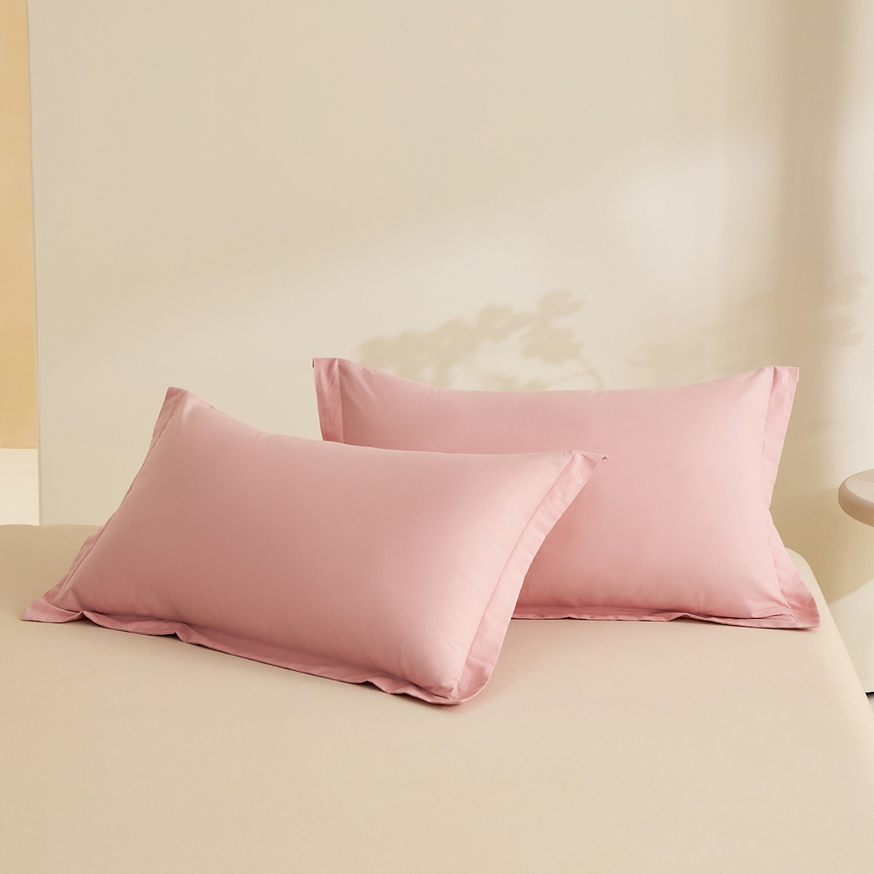 91家纺网 家纺一手货源 找家纺 （总）元元家居（元元被业） 2026新款全棉纯棉13372套件及单品【纯色款】-单枕套枕套单件