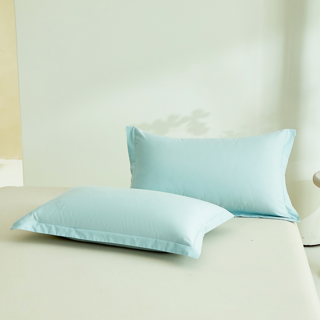 元元家居（元元被业） 2026新款全棉纯棉13372套件及单品【纯色款】-单枕套枕套单件 天梦蓝