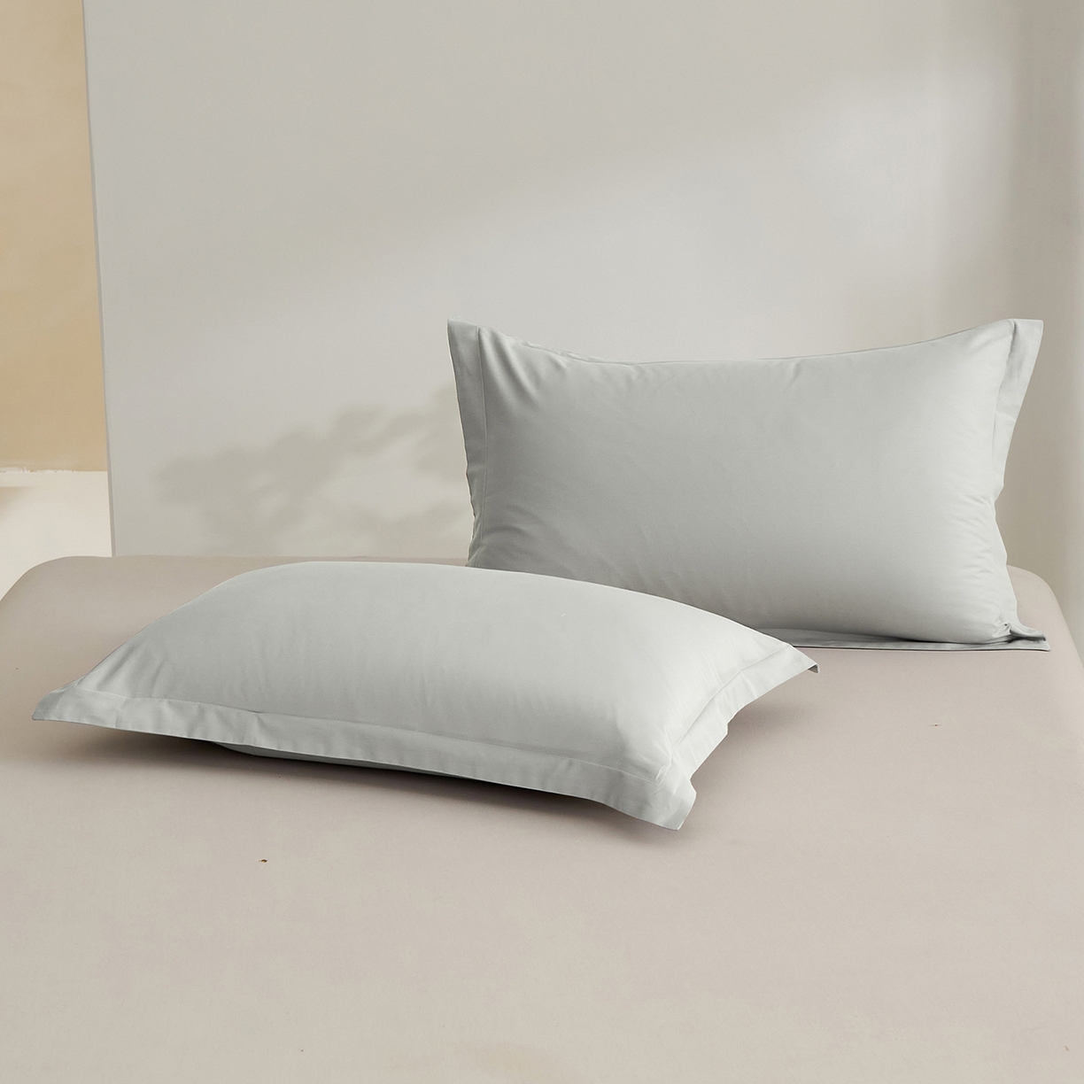 元元家居（元元被业） 2026新款全棉纯棉13372套件及单品【纯色款】-单枕套枕套单件 雅灰