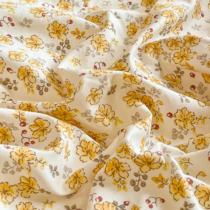 91家纺网 家纺一手货源 找家纺 尚美 2026新款法式复古大花边仿棉床盖四件套 小黄花儿