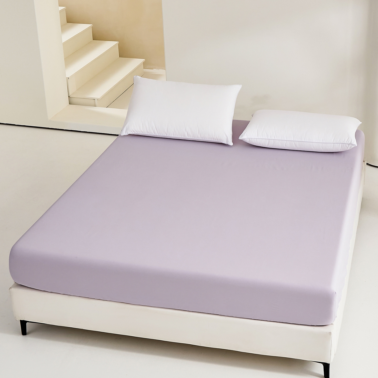 91家纺网 家纺一手货源 找家纺 （总）元元家居（元元被业） 2026新款全棉纯棉13372套件及单品【纯色款】-单床笠床笠单件