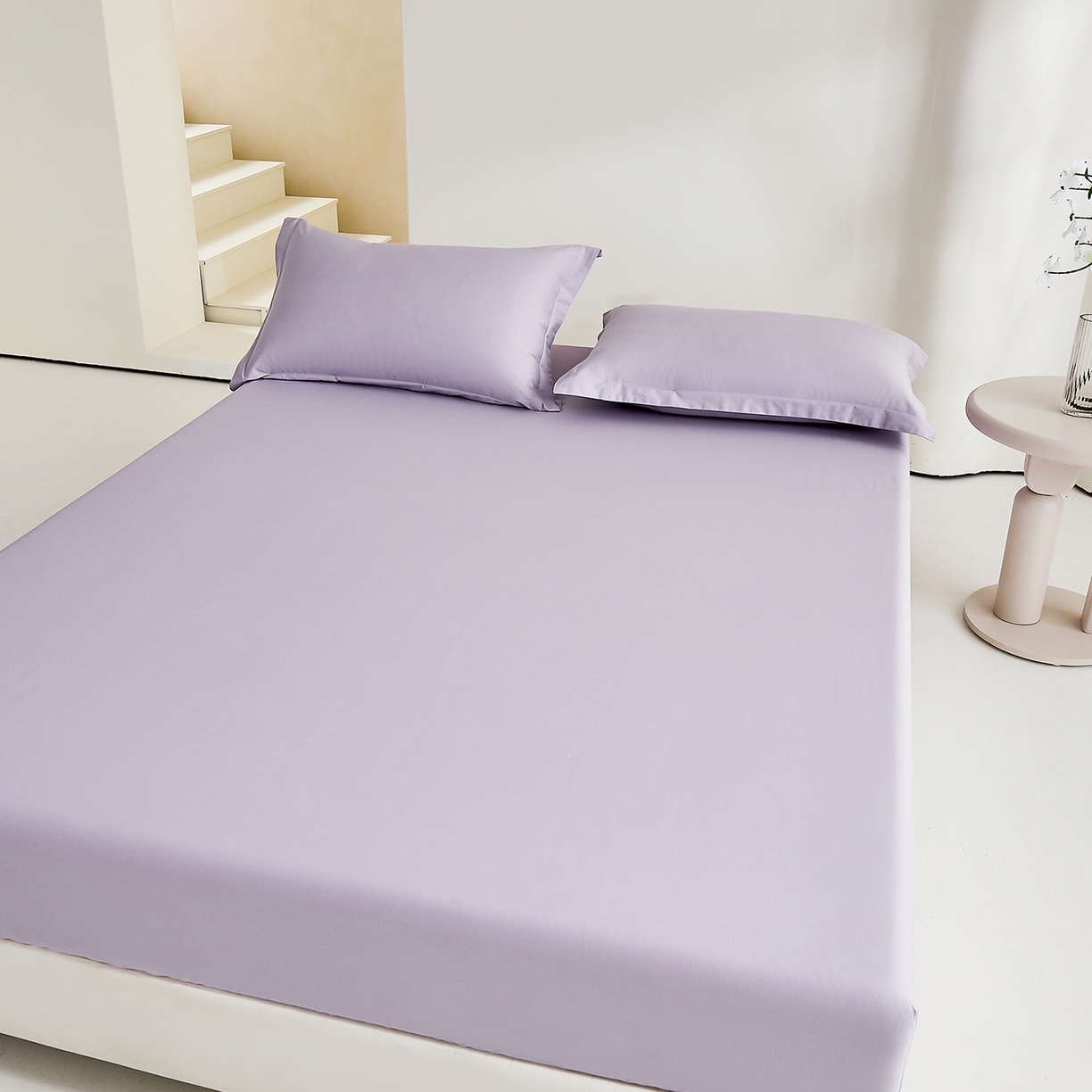 91家纺网 家纺一手货源 找家纺 （总）元元家居（元元被业） 2026新款全棉纯棉13372套件及单品【纯色款】-单床笠床笠单件